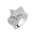Silver 3D Star Ring