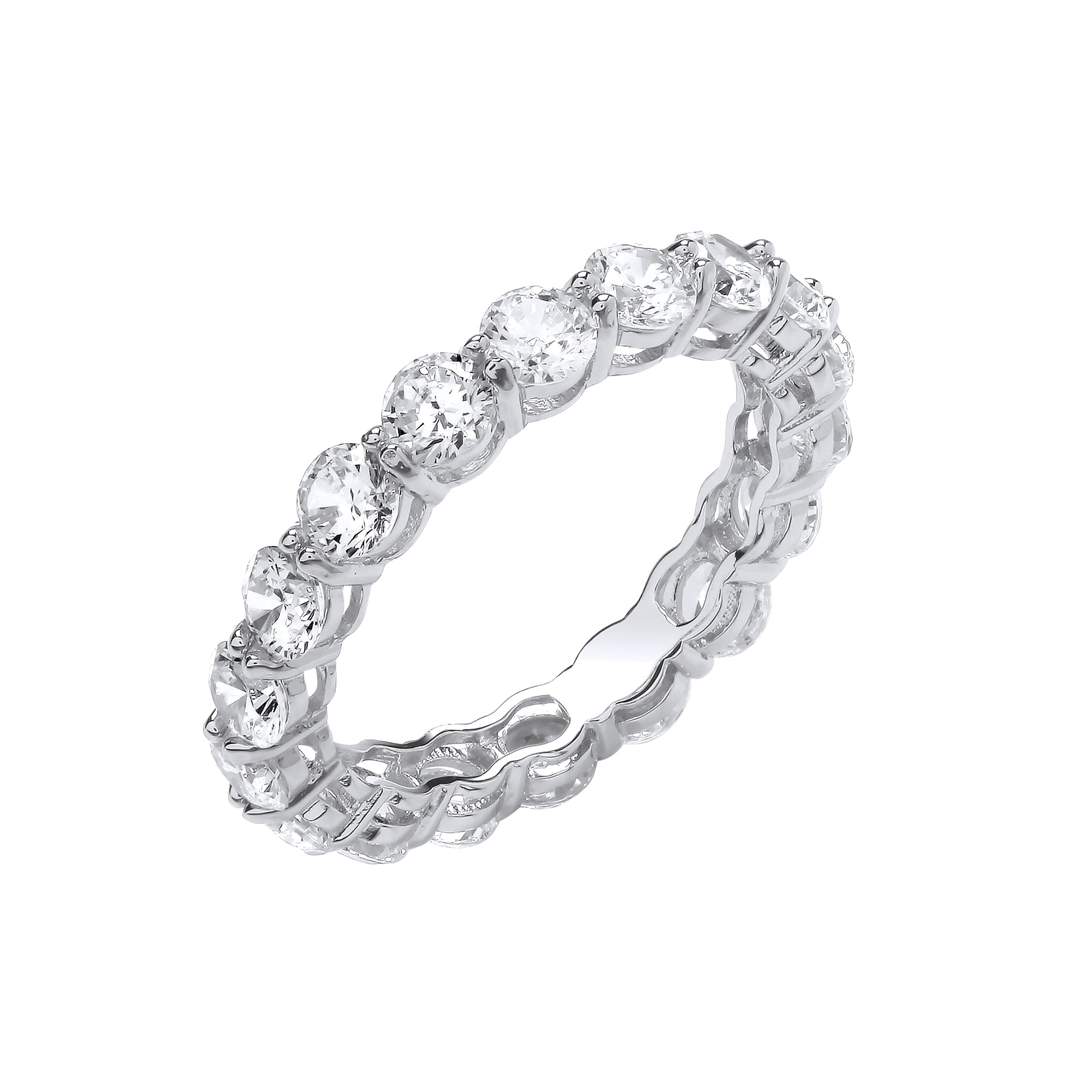Silver Full ET CZ Ring