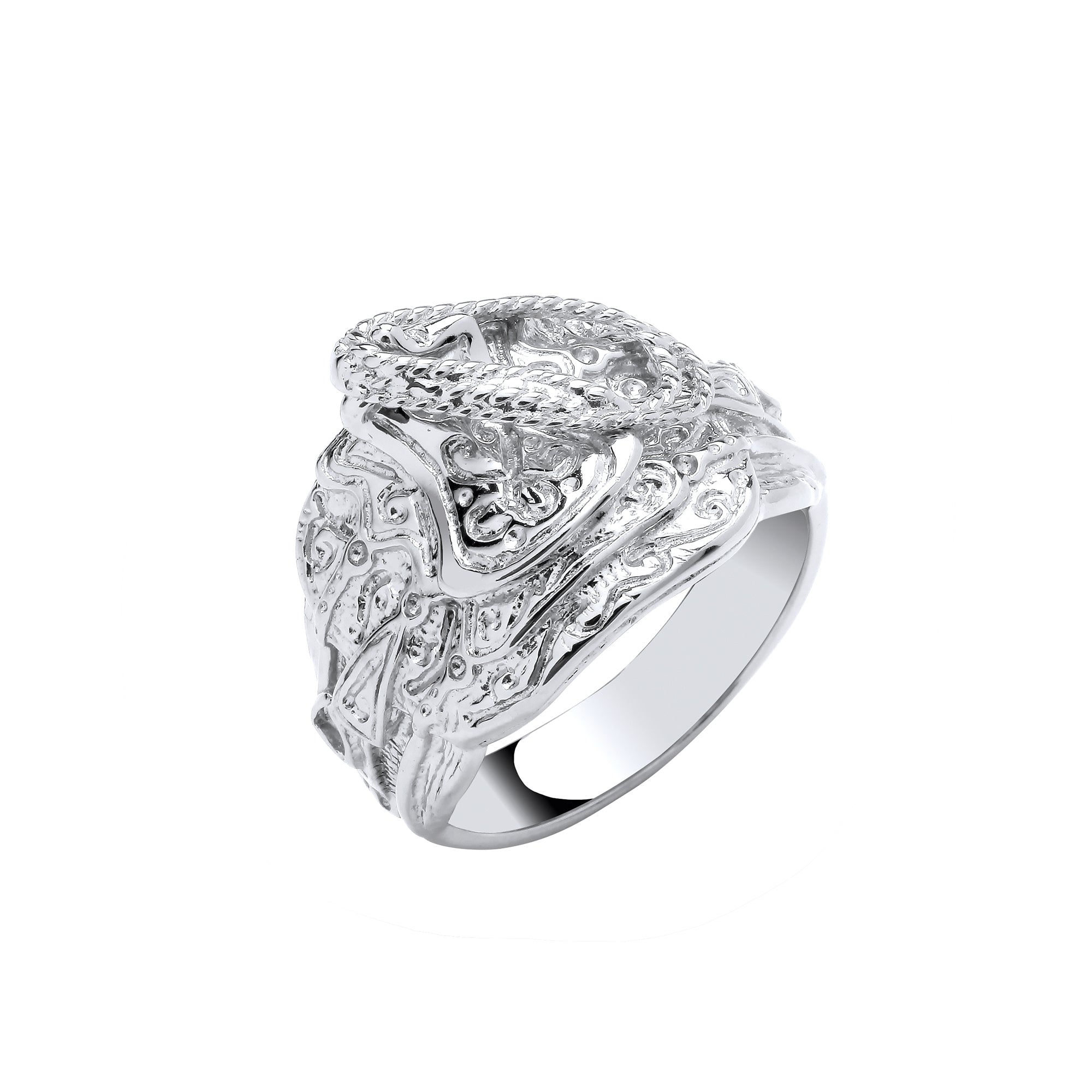 Silver Gents Saddle Ring