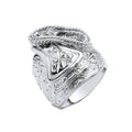 Silver Gents Large Saddle Ring