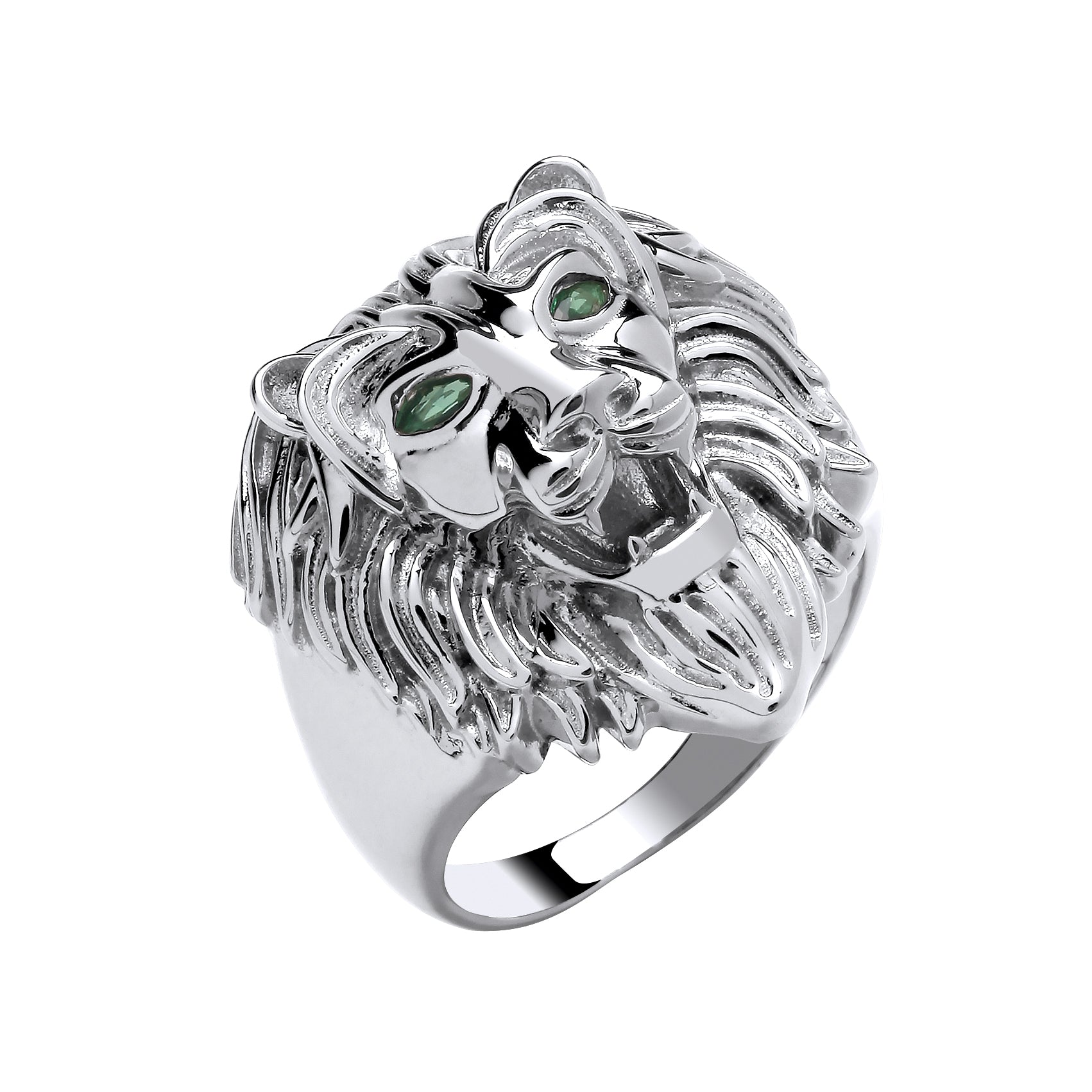 Silver Lion Head Gents Ring