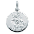 Silver Double Sided St Christopher Pendant