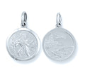 Silver Double Sided St Christopher Pendant