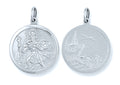 Silver Double Sided St Christopher Pendant