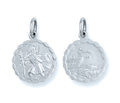 Silver Double Sided Fancy St Christopher Pendant