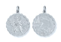 Silver Double Sided Fancy St Christopher Pendant
