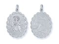 Silver Double Sided Oval St Christopher Pendant