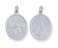 Silver Double Sided Oval St Christopher Pendant