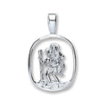 Silver Cut Out St Christopher Pendant