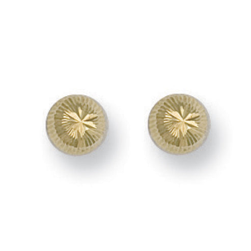 9ct Y/G 6mm D/C Studs