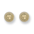 9ct Y/G 8mm D/C Studs