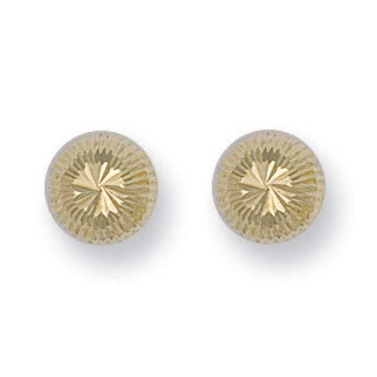 9ct Y/G 8mm D/C Studs
