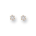 9ct Y/G 3mm Claw Set Cz Studs