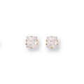 9ct Y/G 5mm Claw Set Princess Cut Cz Studs