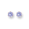 Y/G 5mm Claw Set Lavander Cz Studs
