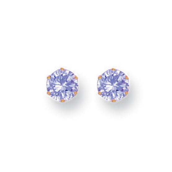 Y/G 5mm Claw Set Lavander Cz Studs