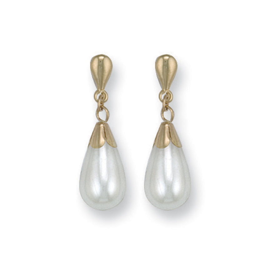 Y/G Simulated Pearl Drop Studs