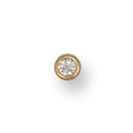 Y/G Rubover Set Cz Nose Stud