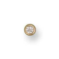 Y/G Rubover Set Cz Nose Stud