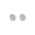 W/G 6mm Rubover Set Cz Studs