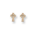9ct Y/G Celtic Cross Studs
