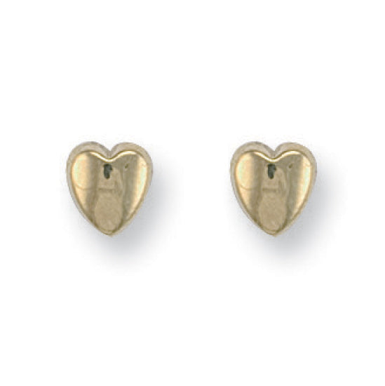 9ct Y/G Heart Studs