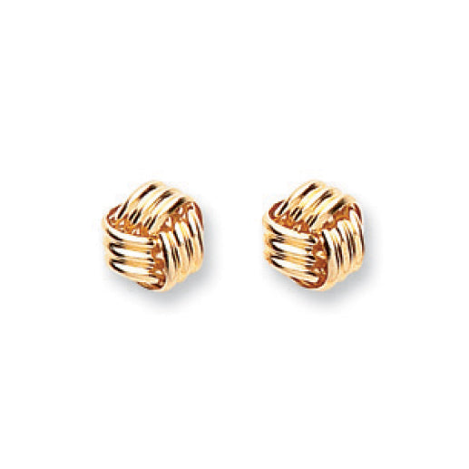 9ct Y/G Fancy Knot Studs