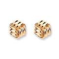 9ct Y/G Fancy Knot Studs
