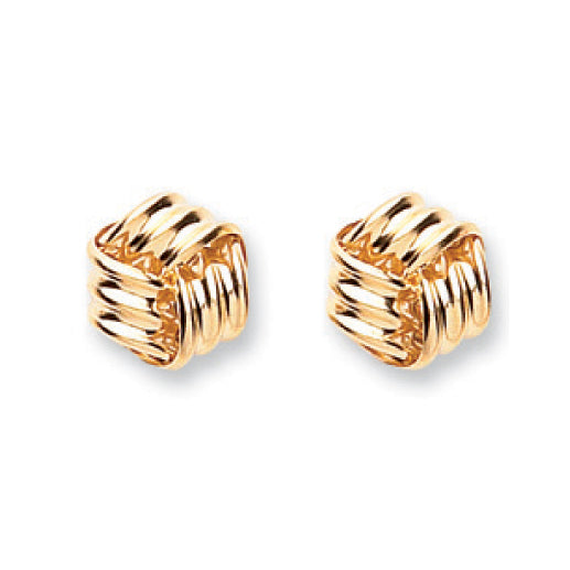 9ct Y/G Fancy Knot Studs