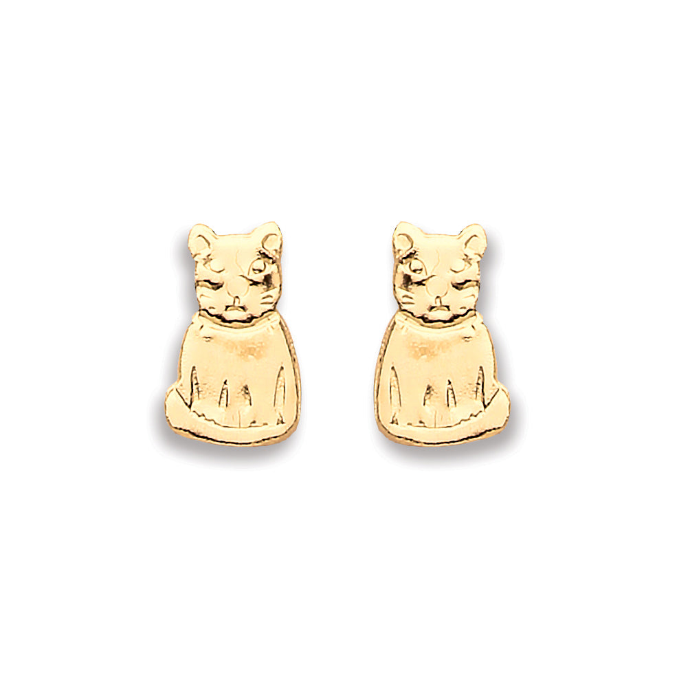 9ct Y/G Cat Studs