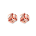 9ct R/G Knot Studs