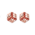 9ct R/G Knot Studs