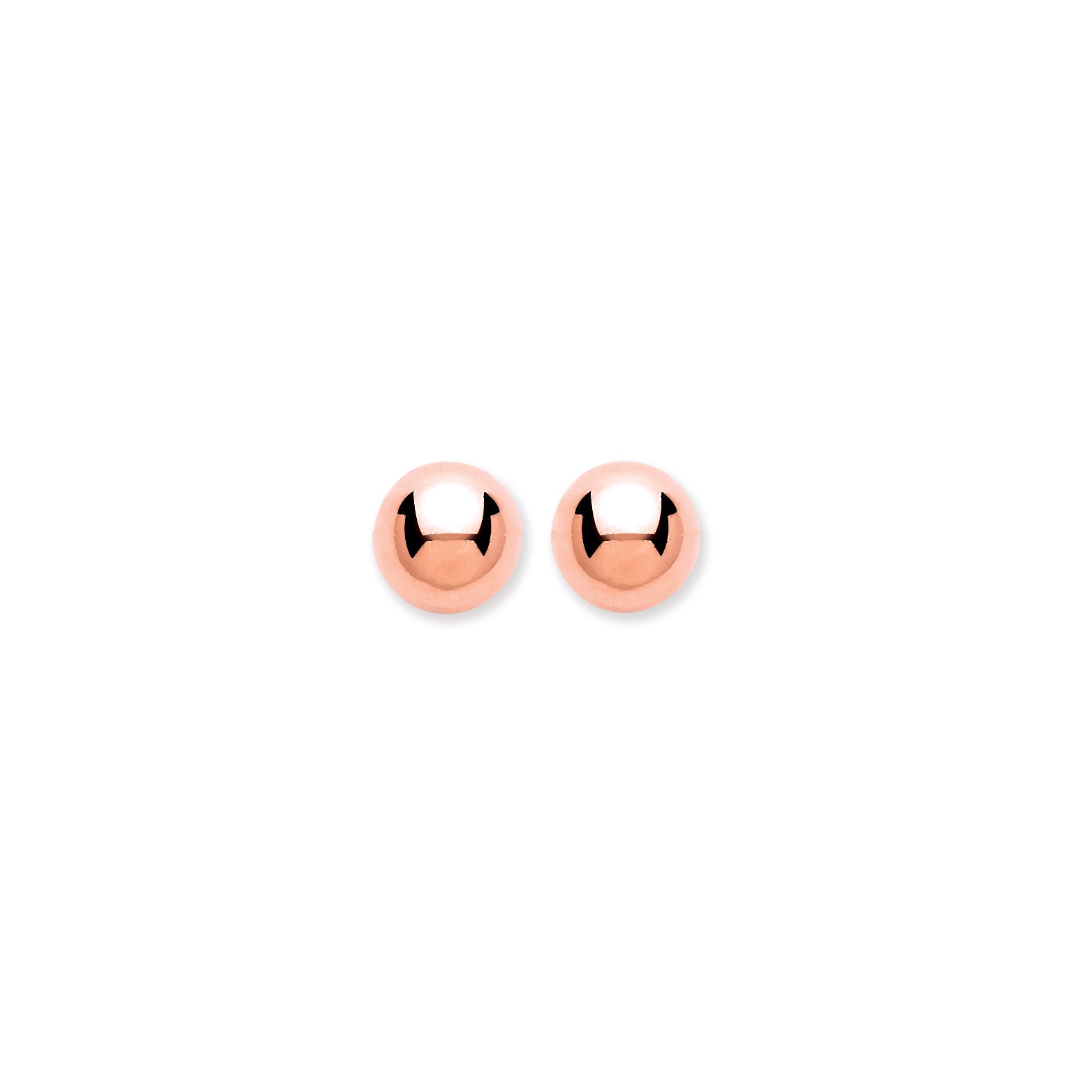 9ct R/G 5mm Ball Studs