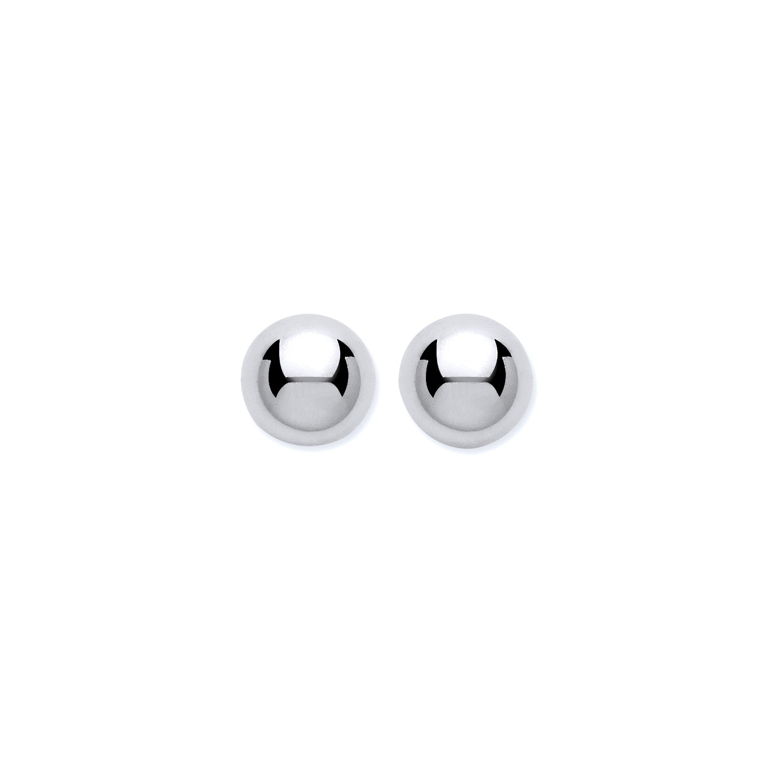 9ct W/G 6mm Ball Studs