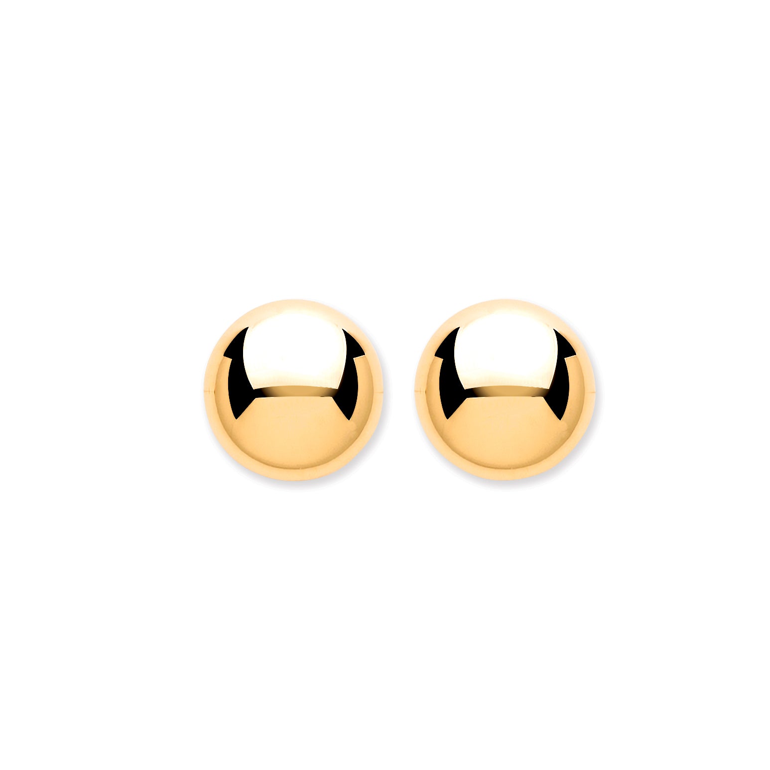 9ct Y/G 8mm Button Ball Studs