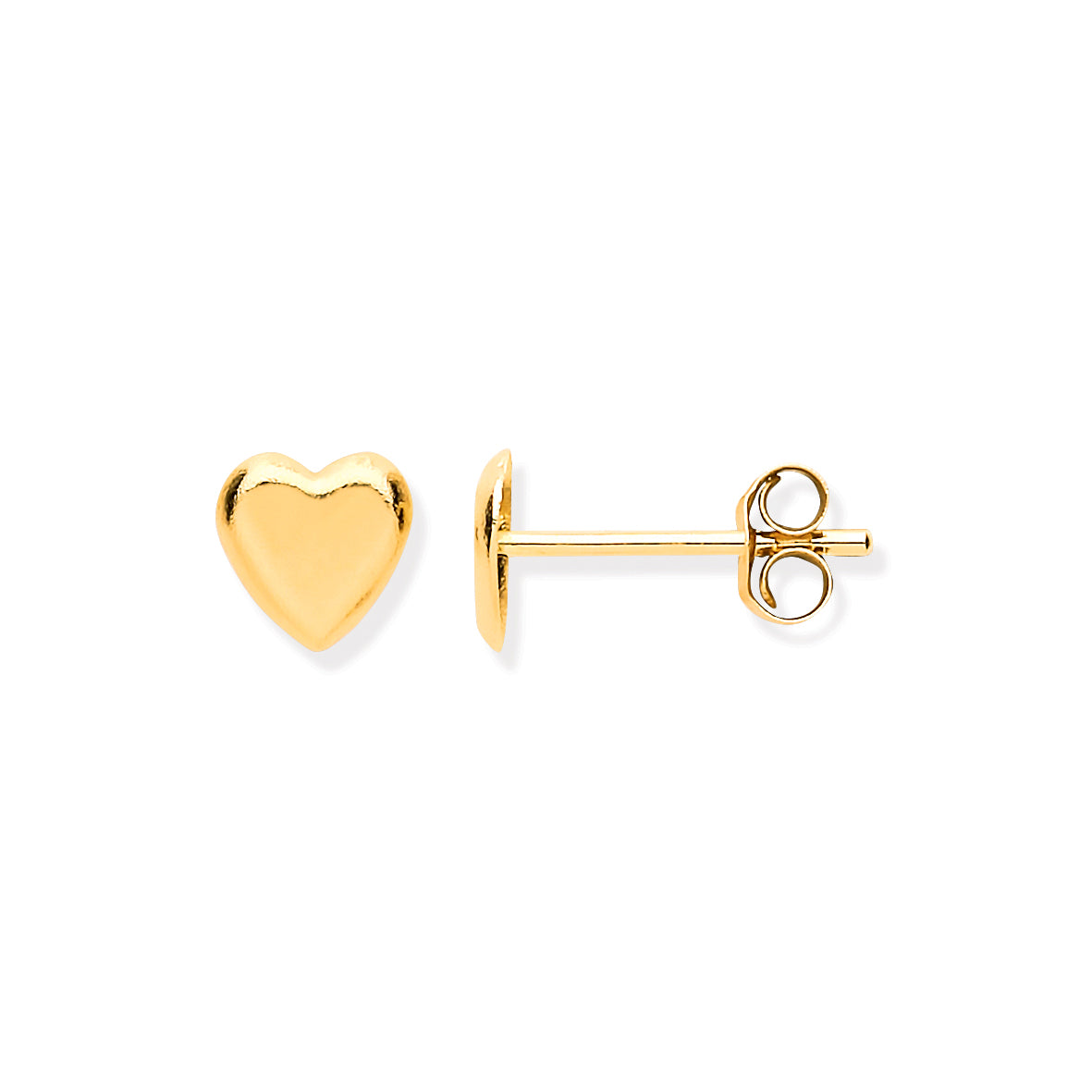 9ct Y/G Tiny Heart Studs