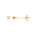9ct Y/G 2mm Claw Set Crystal Studs