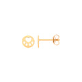 9ct Y/G Paw Studs
