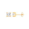 9ct Y/G Round 5mm CZ Studs
