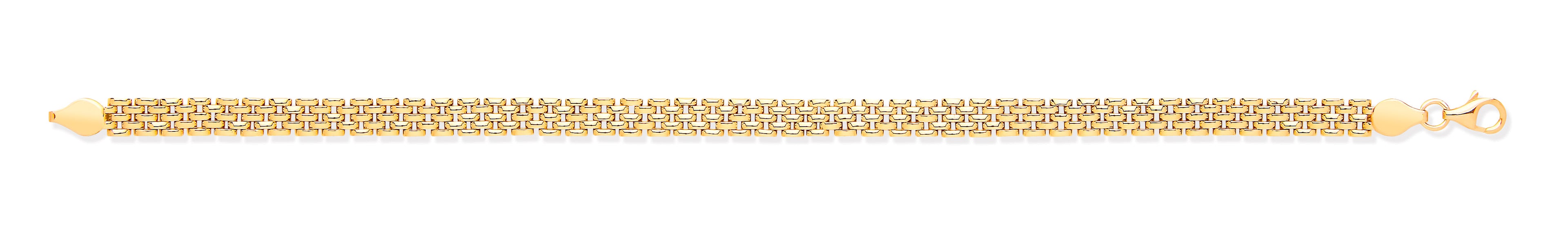 Y/G Panther Link 5 Row Ladies Bracelet