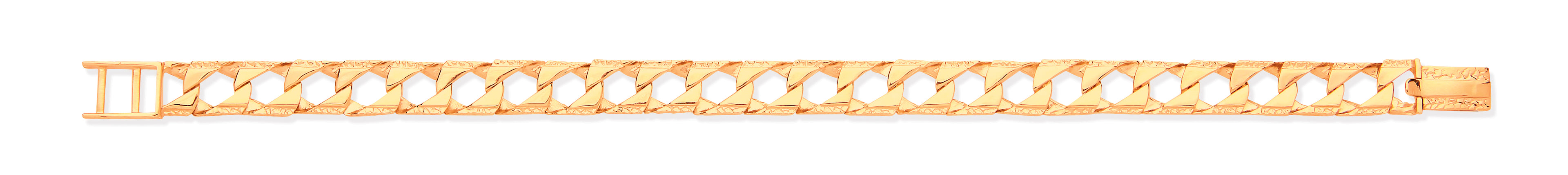 Y/G 9mm Casted Grain Edge Gents Bracelet
