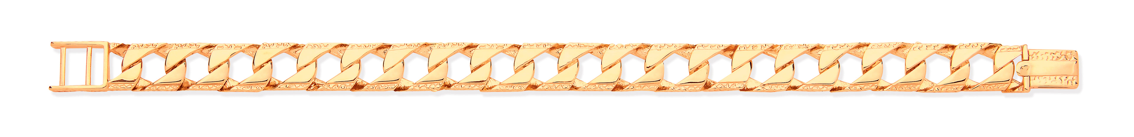 Y/G 11mm Casted Grain Edge Gents Bracelet