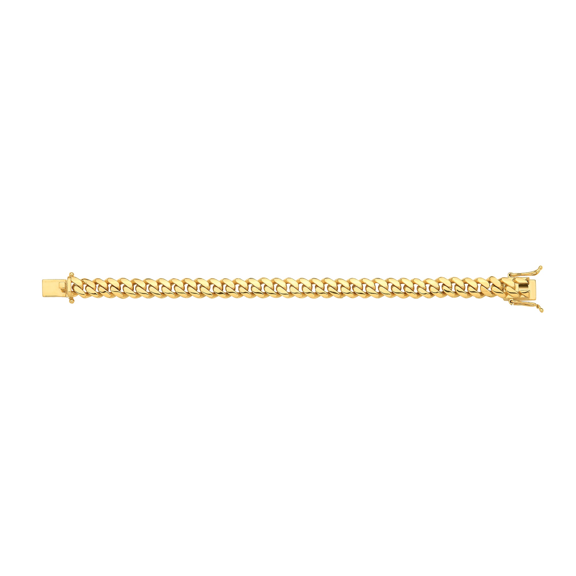 Y/G 10mm Cuban Link Solid Gents Bracelet