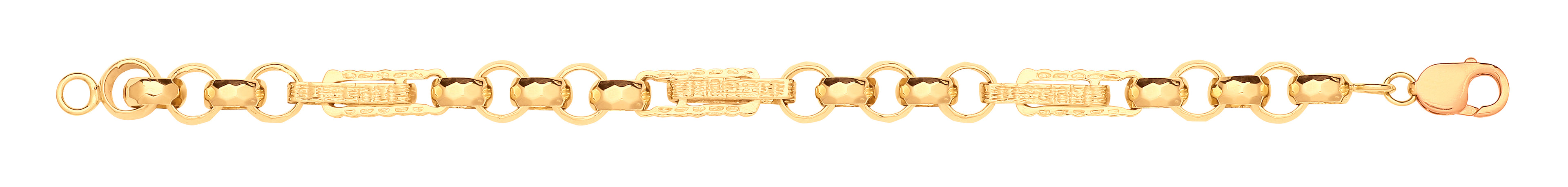 Y/G Gypsy Link Belcher Gents Bracelet