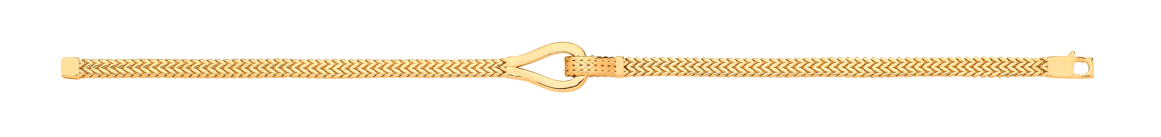 Y/G Herringbone Style Hollow Hook Ladies Bracelet