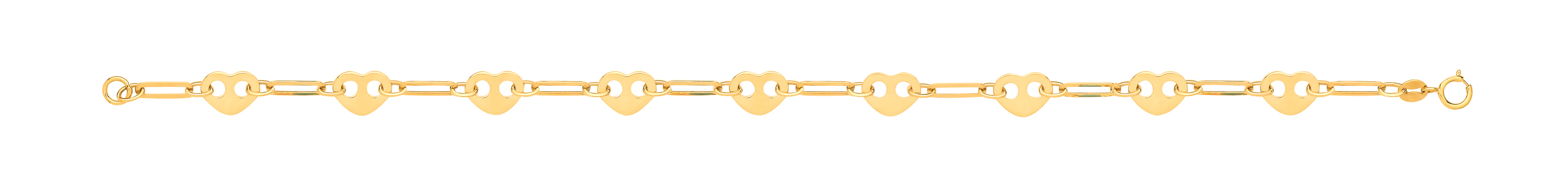 Y/G Hearts Ladies Bracelet