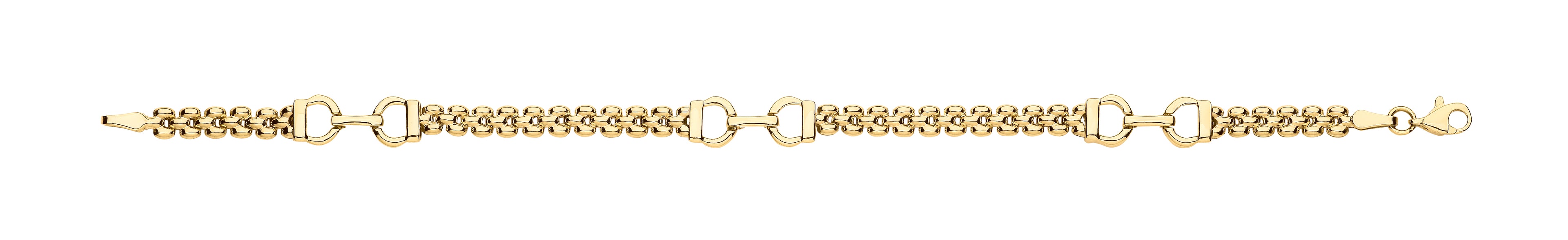 Y/G Panther 3 Row Fancy Ladies Bracelet