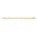 Y/G Cz Curb 8mm Gents Bracelet