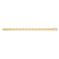 Y/G Cz Curb 9mm Gents Bracelet