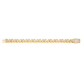 Y/G Cz Curb 11mm Gents Bracelet